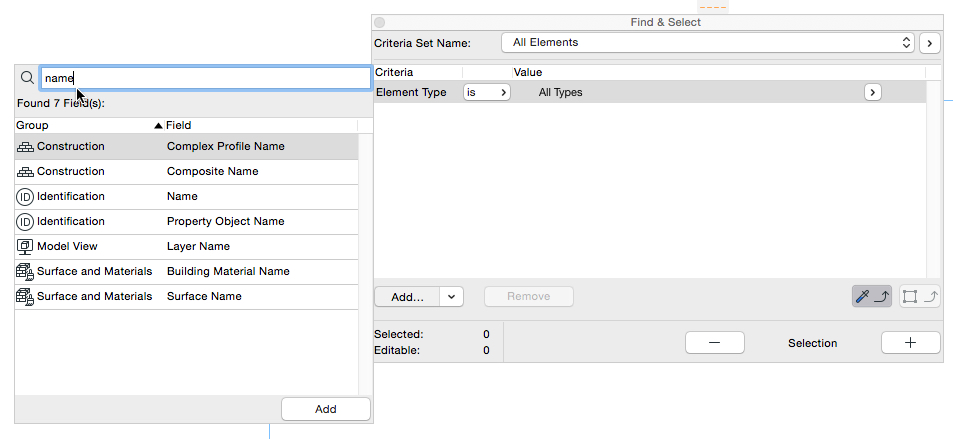 How To Find Select Criteria In Archicad 20